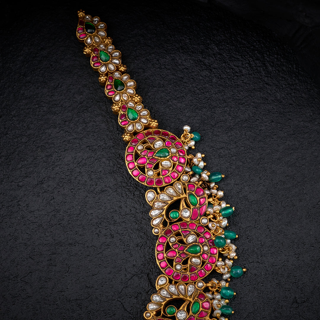 KUNDAN GANDABERUNDA NECKLACE