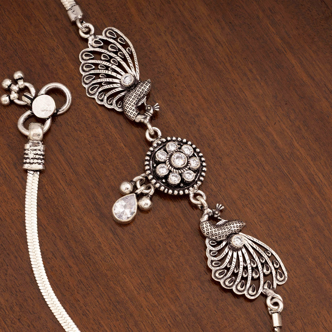 ETHNIC PEACOCK ANKLET