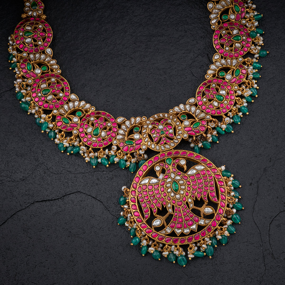 KUNDAN GANDABERUNDA NECKLACE