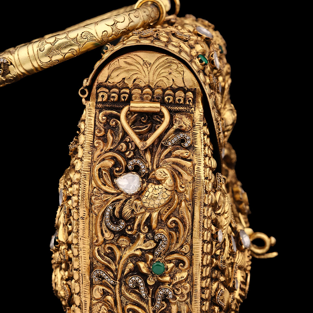 ANTIQUE PEACOCK ROYALE CLUTCH