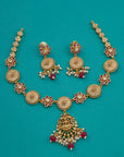 LAKSHMI CZ FLORAL NECKLACE SET