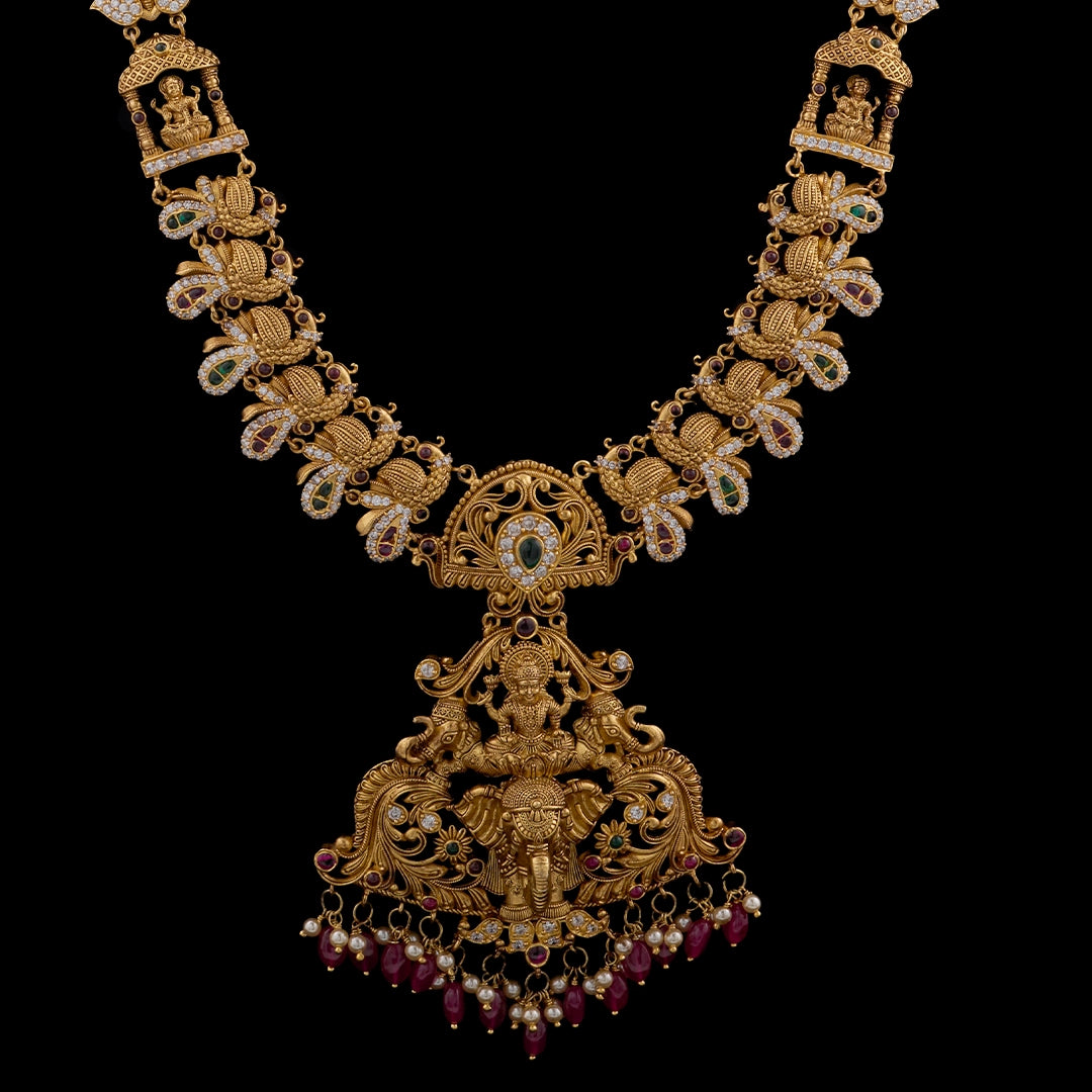 ROYAL LAKSHMI LONG HARAM NECKLACE