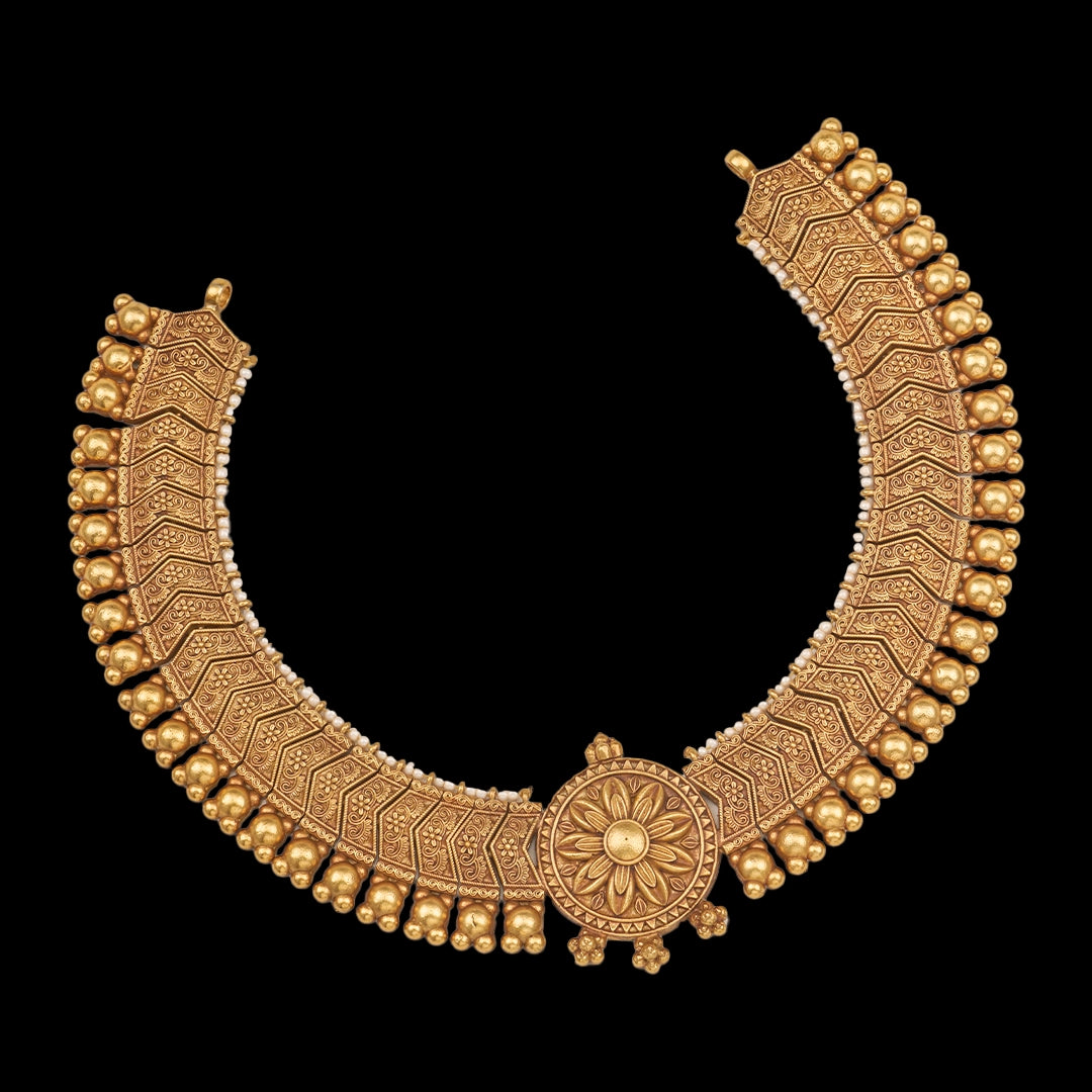 TRADITIONAL ANTIQUE WORK NECKLACE SET