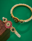RUBY BLOOMS PEARL BANGLE