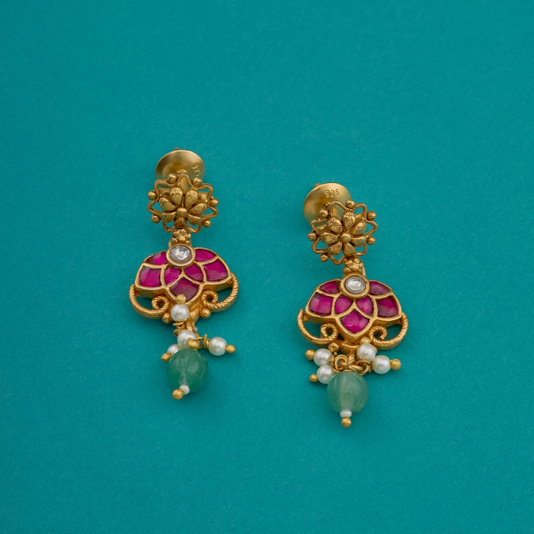 RUBY BLOSSOM FLORAL NECKLACE SET