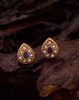 BLUE STONE TEARDROP EARRINGS