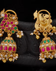 MAYURA RUBY EMERALD JHUMKAS
