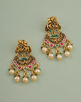 ANTIQUE PEACOCK PEARL EARRINGS