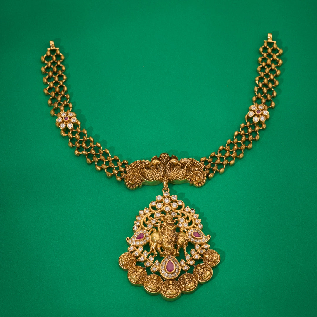 ANTIQUE KRISHNA PEACOCK NECKLACE