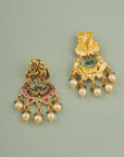 ANTIQUE PEACOCK PEARL EARRINGS