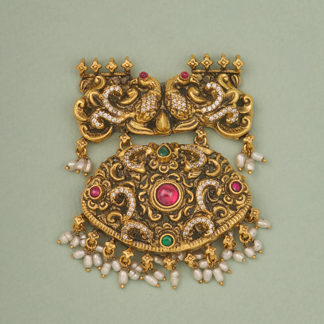ANTIQUE PEACOCK HERITAGE PENDANT