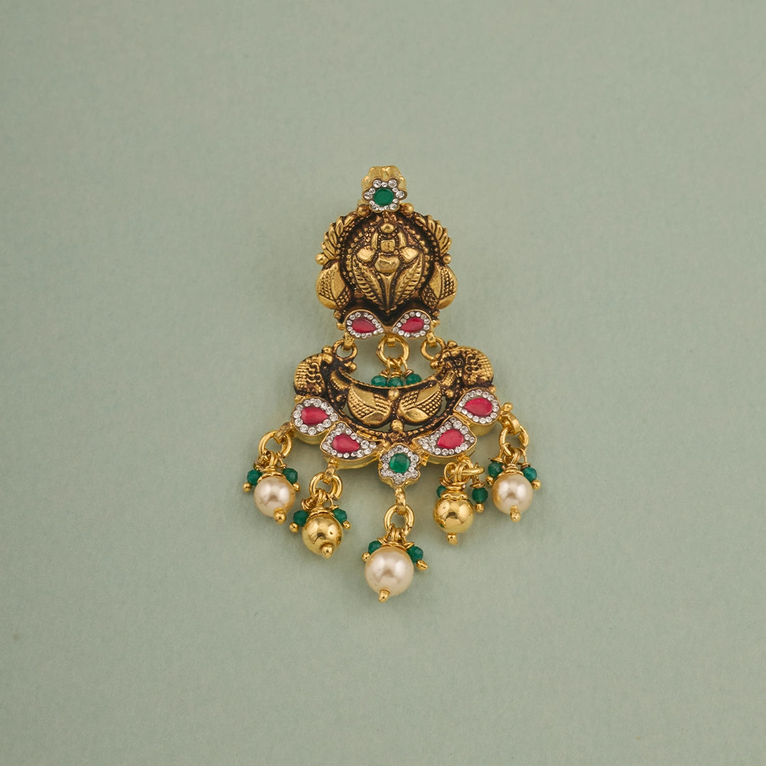 ANTIQUE PEACOCK PEARL EARRINGS