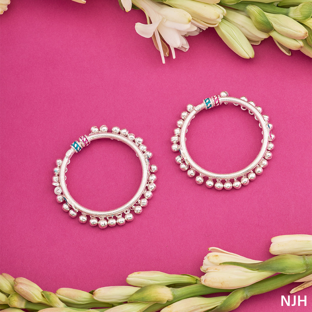 BABY BLOOM SILVER ANKLETS