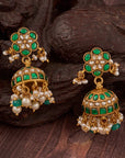GREEN KUNDAN JHUMKA