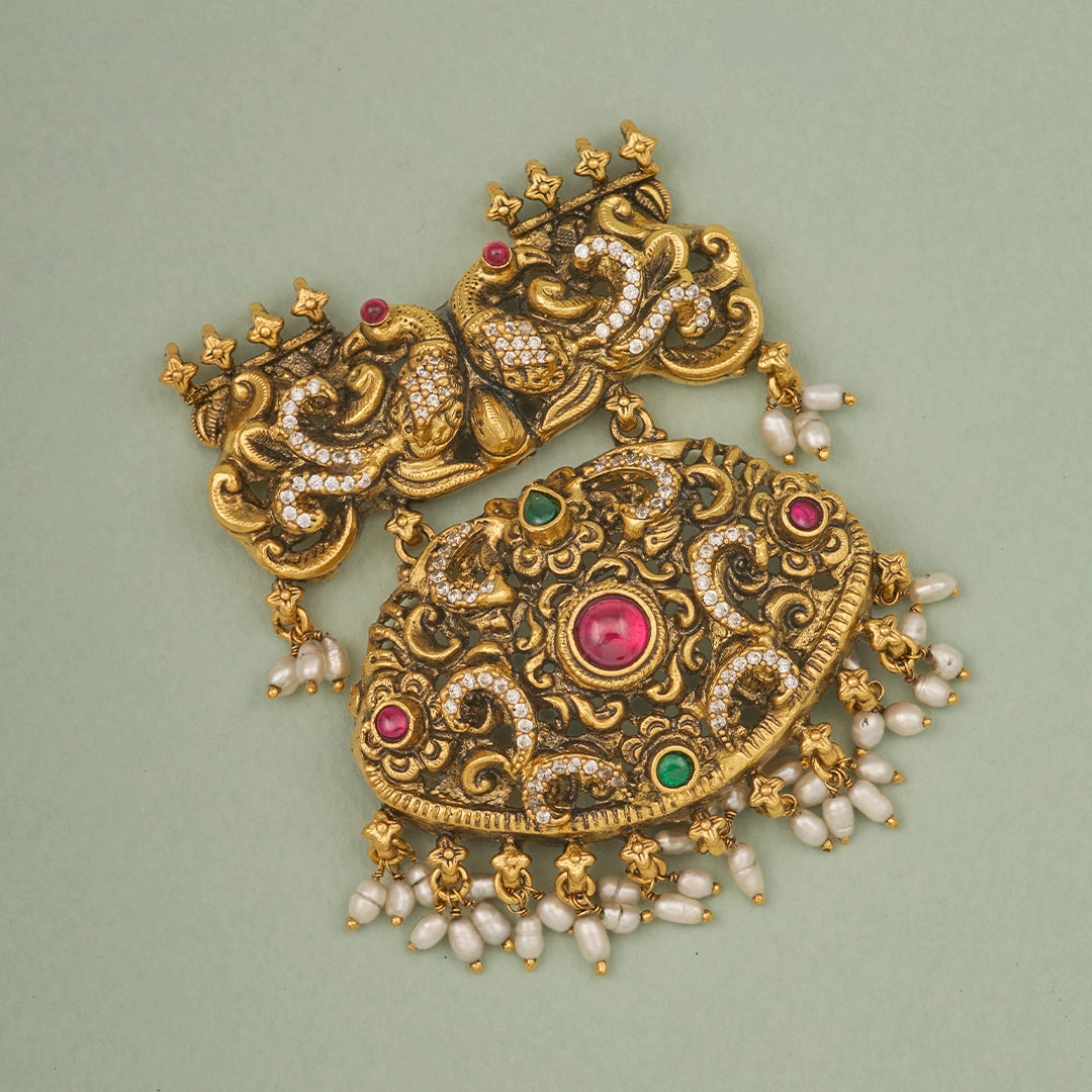 ANTIQUE PEACOCK HERITAGE PENDANT