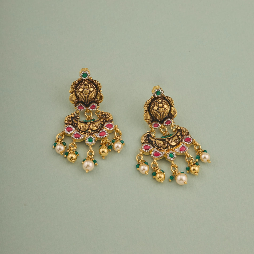 ANTIQUE PEARL DROP CHANDBALI