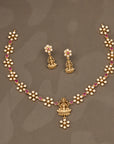DIVINE LAKSHMI RUBY CZ NECKLACE SET