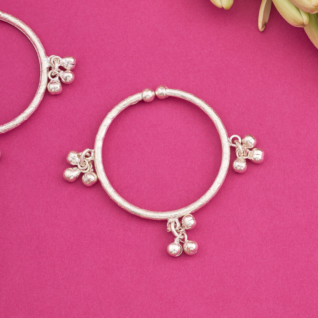 BABY BELLS SILVER ANKLETS