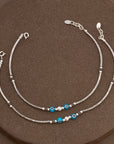 BLUE NAZAR BEAD ANKLET