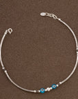 BLUE NAZAR BEAD ANKLET
