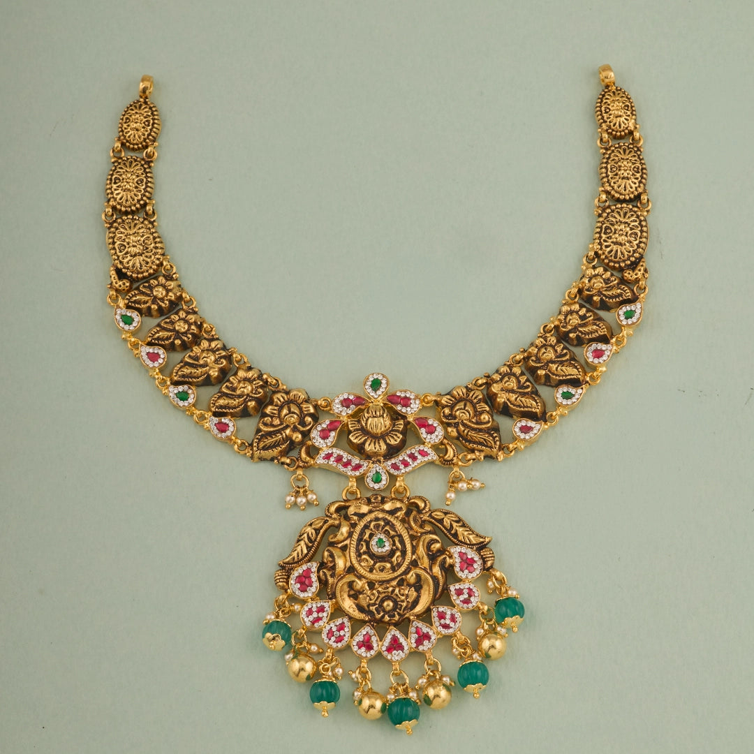 PEACOCK RAJAMALA HERITAGE NECKLACE