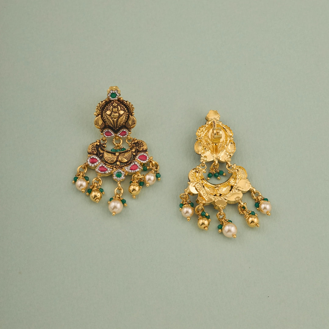 ANTIQUE PEARL DROP CHANDBALI