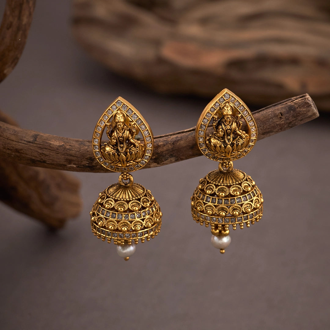 LAKSHMI PEARL JHUMKA EARRINGS
