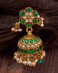 GREEN KUNDAN JHUMKA