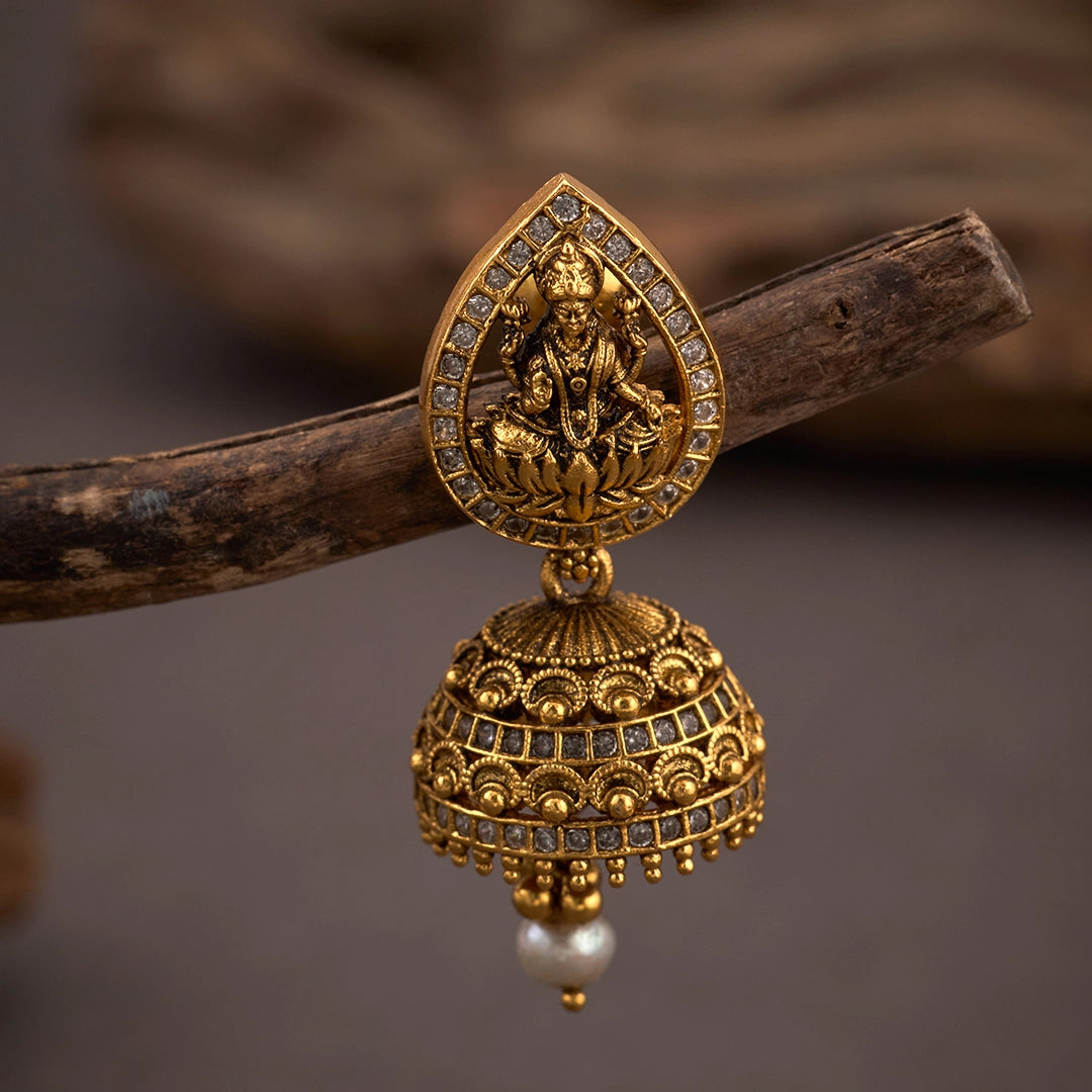 LAKSHMI PEARL JHUMKA EARRINGS