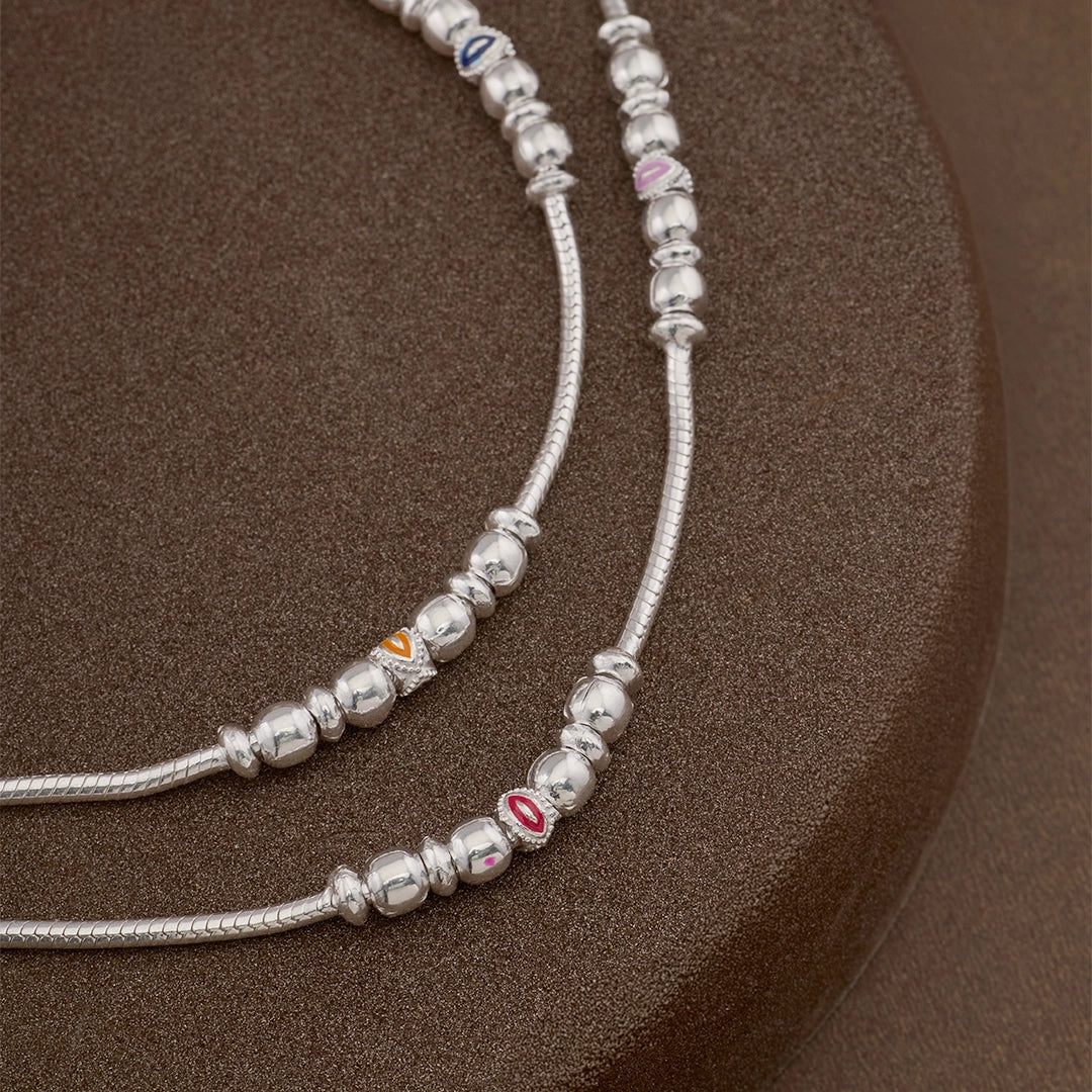 MULTICOLOR CHARM ANKLET