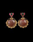 SILVER KUNDAN EARRINGS