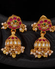 GULAB RUBY JHUMKA EARRINGS