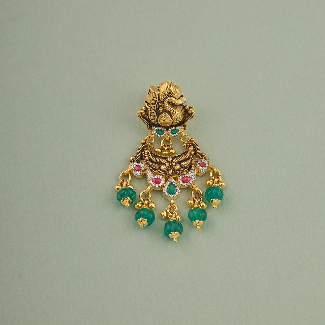 ANTIQUE EMERALD DROPS CAHNDBALI