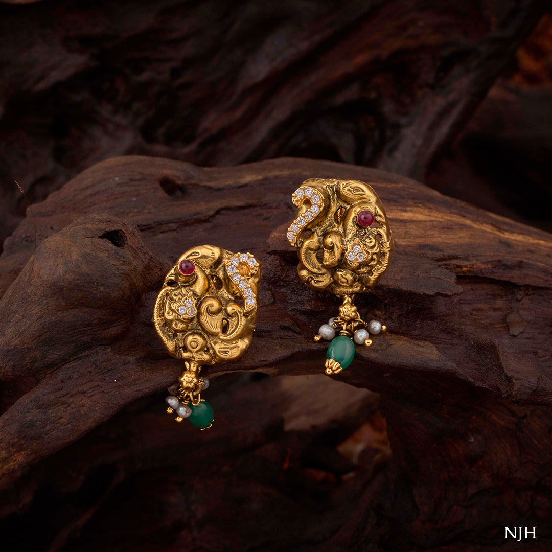 DESIGNER PEACOCK EARRINGS