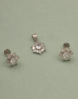 CLASSIC WHITE STONE PENDANT SET