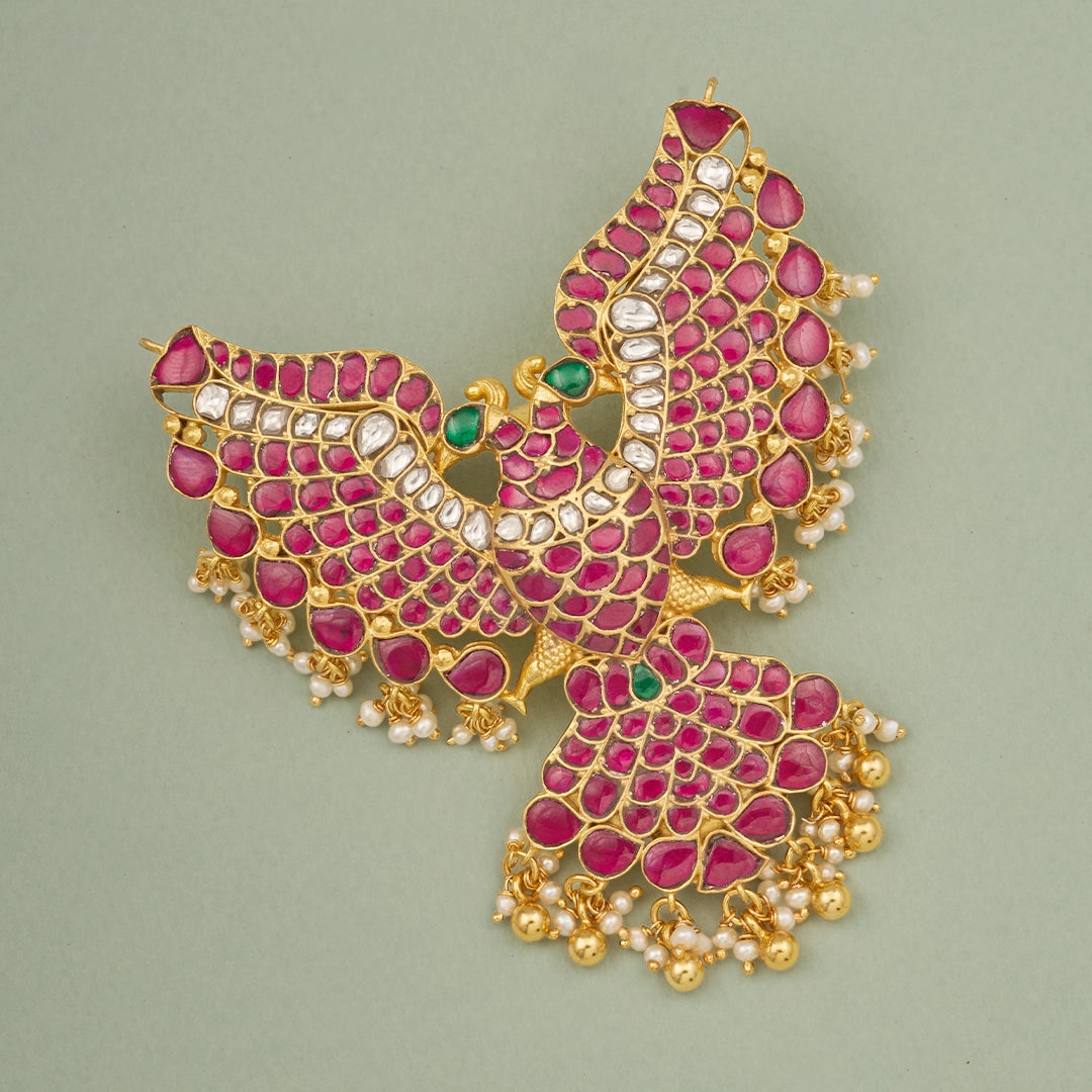 GRAND KUNDAN GANDABERUNDA PENDANT