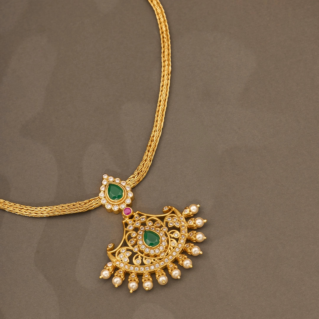 ROYAL PEARL EMERALD NECKLACE