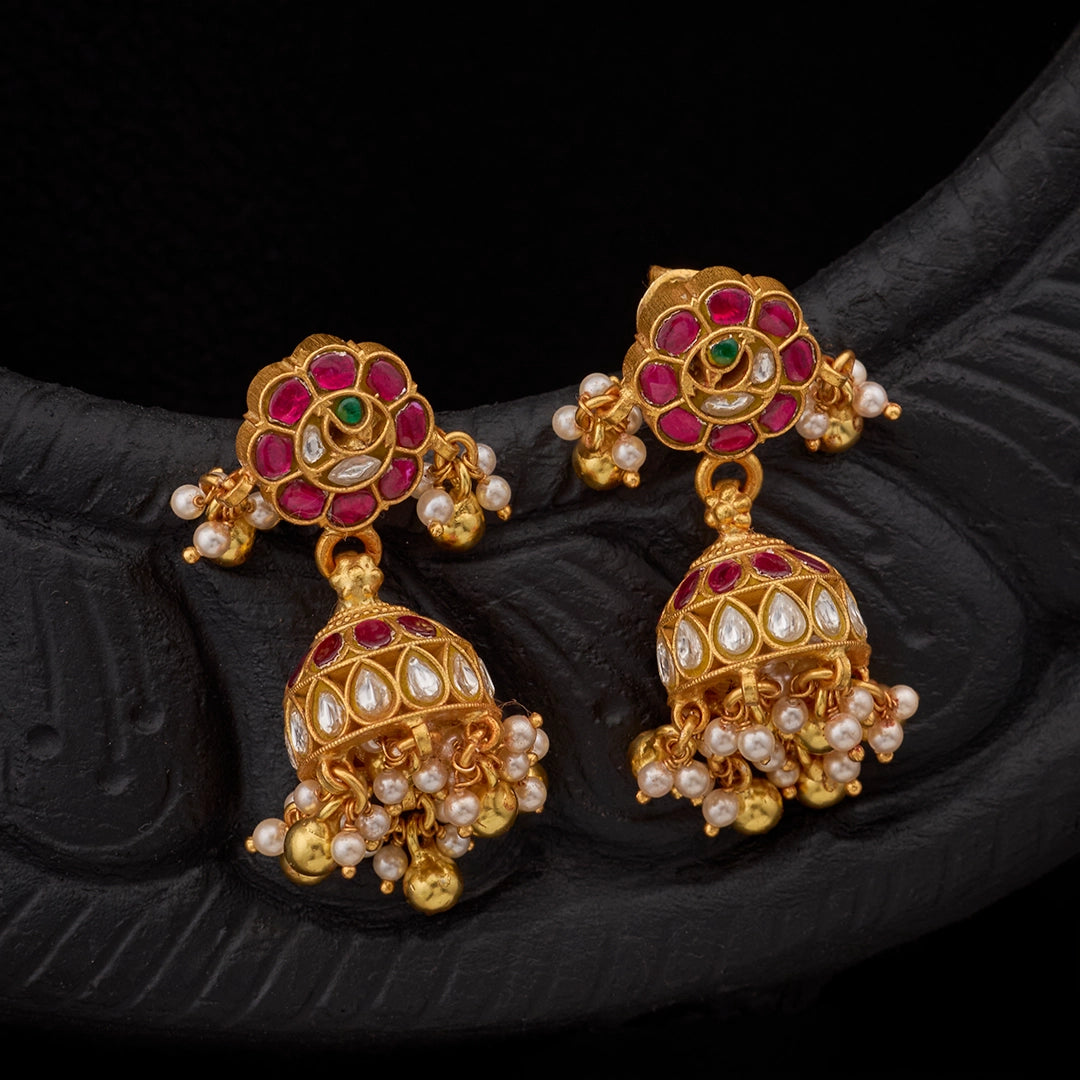 GULAB RUBY JHUMKA EARRINGS
