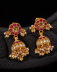 GULAB RUBY JHUMKA EARRINGS