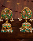 EMERALD BLOOM KUNDAN JHUMKAS