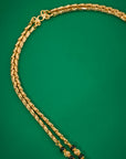 CLASSIC BLACK BEAD GOLD CHAIN