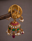 KUNDAN PEACOCK BLOOMS JHUMKAS