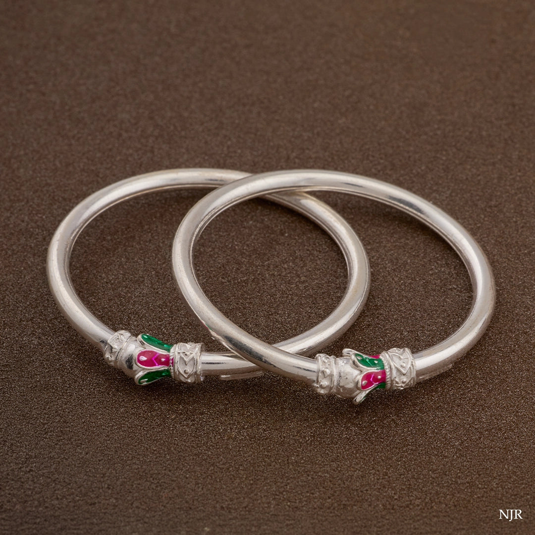 SILVER BLOSSOM BABY BANGLE