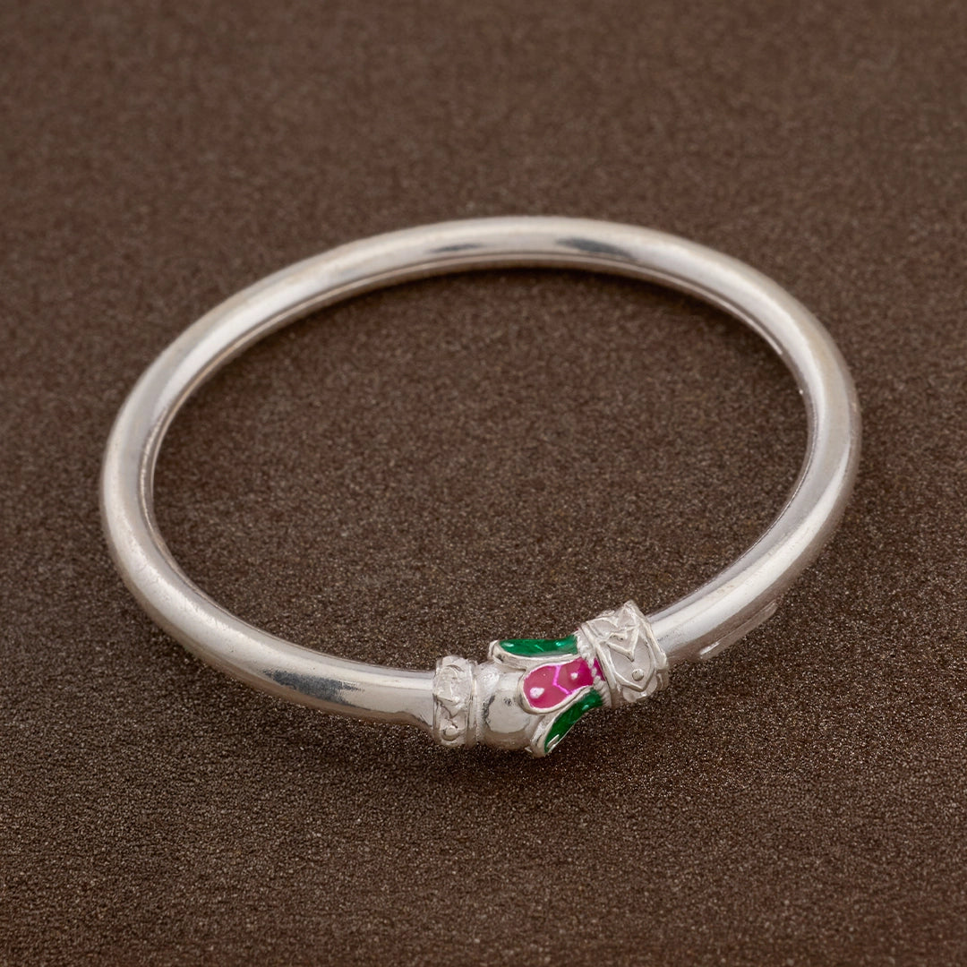 SILVER BLOSSOM BABY BANGLE