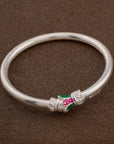 SILVER BLOSSOM BABY BANGLE