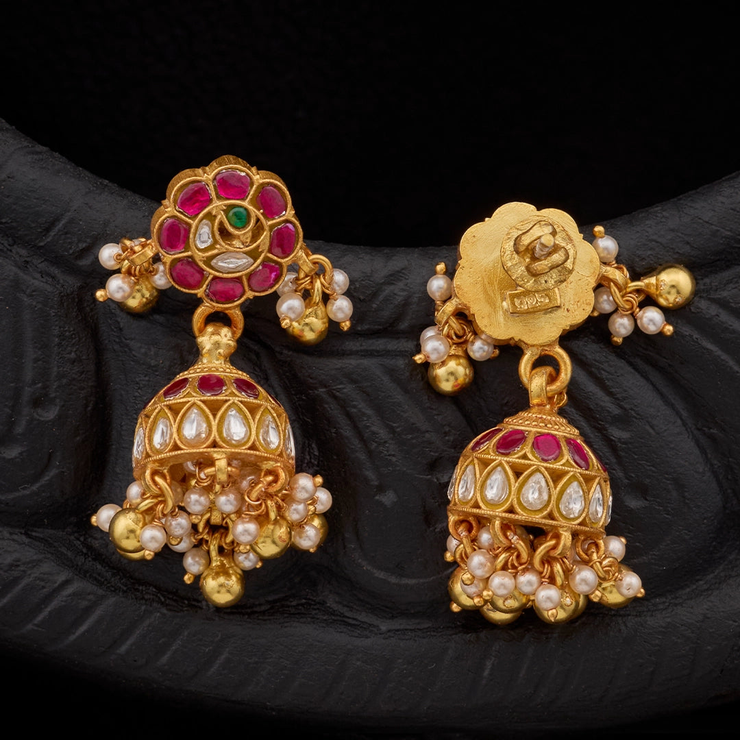 GULAB RUBY JHUMKA EARRINGS