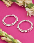 SILVER BEADS BABY ANKLETS