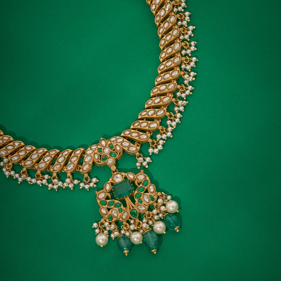 KUNDAN EMERALD HERITAGE NECKLACE