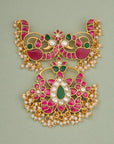 ANTIQUE PEACOCK RUBY EMERALD PENDANT