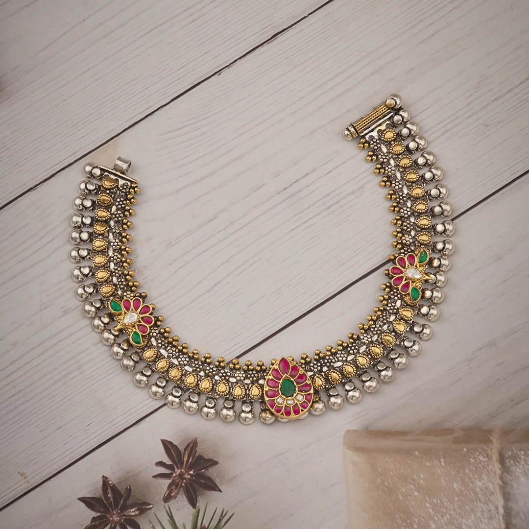 RUBY EMERALD HERITAGE ANKLET